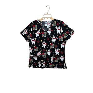 Frosty the Snowman Women’s Scrub To Size M
